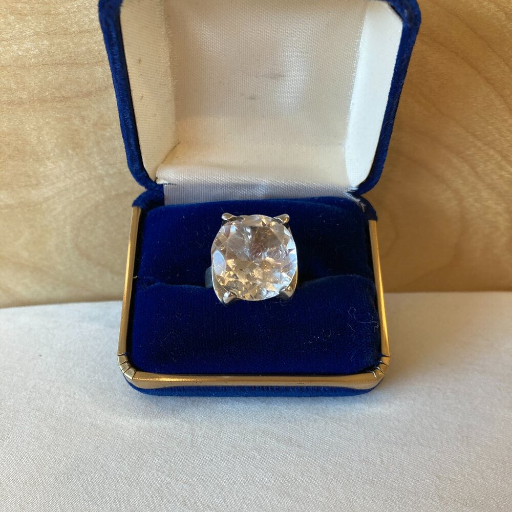 MINT Vintage, MCM, Rock Crystal Stone silver ring by Martti J Hyvärinen, Finland